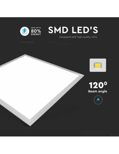 Pannello LED 40W 123LM/W 600*600mm 6500K Driver Incluso-6-preview 7330