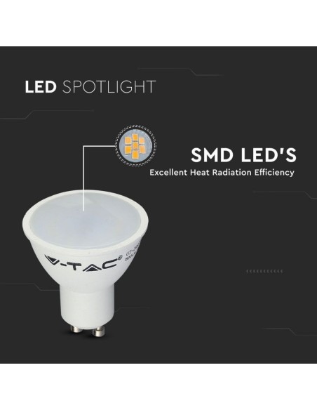 Faretto LED GU10 4 5W 110 gradi Copertura Satinata 3000K-preview 6304