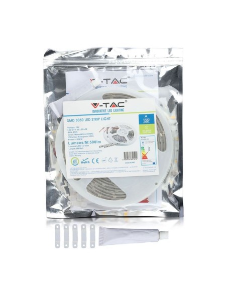 Strip LED SMD5050 4 8W/m 5m 30 LED/m 12V 6400K IP65 10mm-preview 2051