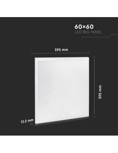 Pannello LED 40W 123LM/W 600*600mm 4000K Driver Incluso-6-dimensioni