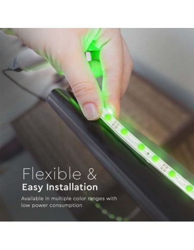 Strip LED SMD3528 3 2W/m 5m 60 LED/m Verde 12V IP65 8mm-preview 6396