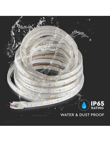 Strip LED SMD3528 3 6W/m 5m 60 LED/m 12V 6000K IP65 8mm-preview 6381