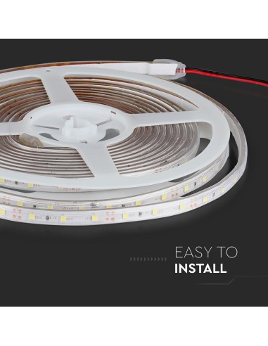 Strip LED SMD3528 3 6W/m 5m 60 LED/m 12V 6000K IP65 8mm-preview 6382