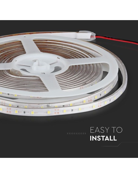 Strip LED SMD3528 3 6W/m 5m 60 LED/m 12V 6000K IP65 8mm-preview 6382