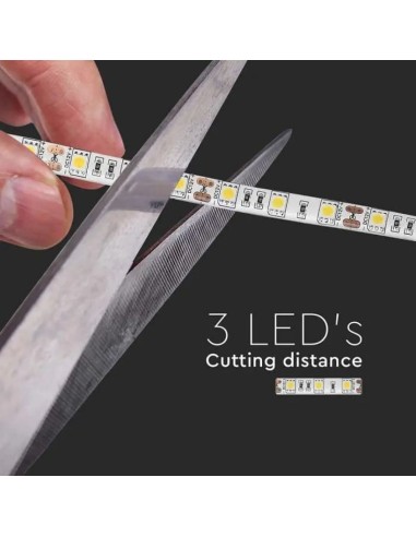 Strip LED SMD5050 11W/m 5m 60 LED/m 12V 3000K IP65 10mm-preview 6495