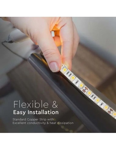 Strip LED SMD5050 11W/m 5m 60 LED/m 12V 3000K IP65 10mm-preview 6499