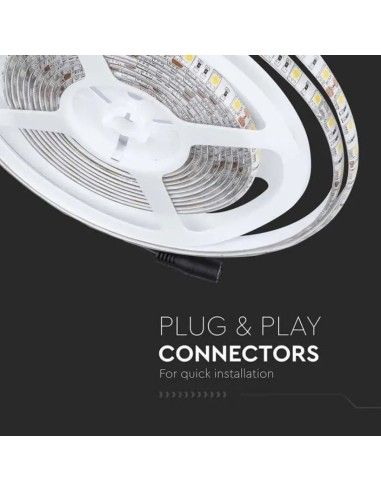Strip LED SMD5050 11W/m 5m 60 LED/m 12V 3000K IP65 10mm-preview 6501