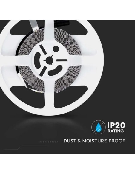 Strip LED SMD3528 8W/m 5m 120 LED/m 12V 3000K IP20 8mm-preview 6368