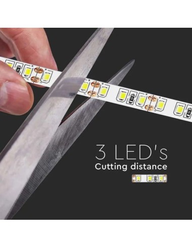 Strip LED SMD3528 8W/m 5m 120 LED/m 12V 3000K IP20 8mm-preview 6375