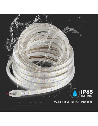 Strip LED SMD3528 5W/m 5m 60 LED/m Blu 12V IP65 8 8mm-preview 6403