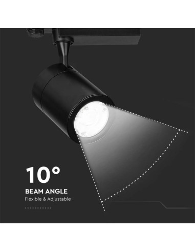 Faretto LED da Binario 35W 100LM/W Colore Nero 4000K-preview 6269