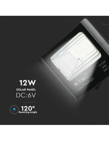 Faro LED con Telecomando e Pannello Solare 12W 6000K-preview 6112