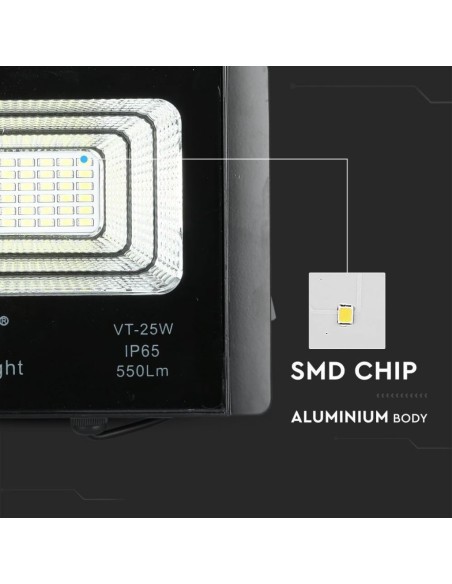 Faro LED con Telecomando e Pannello Solare 12W 6000K-preview 6116