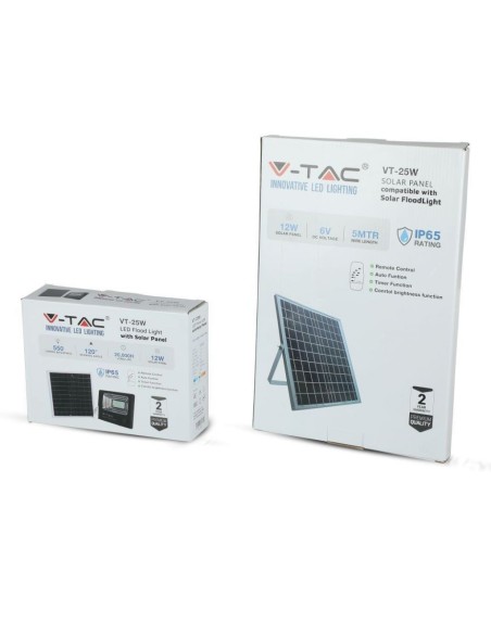 Faro LED con Telecomando e Pannello Solare 12W 6000K-preview 6124