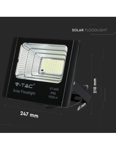 Faro LED con Telecomando e Pannello Solare 16W 6000K-preview 6126