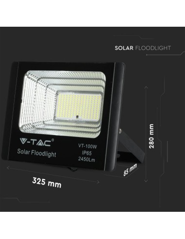 Faro LED con Telecomando e Pannello Solare 35W 6000K-preview 6155