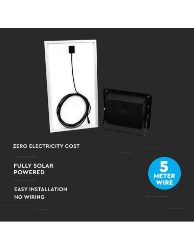 Faro LED con Telecomando e Pannello Solare 40W 4000K-preview 4484