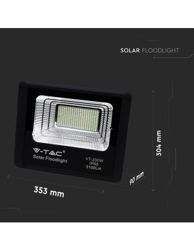 Faro LED con Telecomando e Pannello Solare 40W 4000K-preview 4487