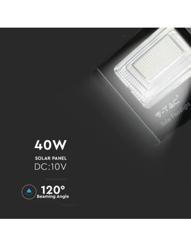 Faro LED con Telecomando e Pannello Solare 40W 4000K-preview 4489