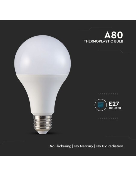 Lampadina LED Chip Samsung E27 20W 120LM/W A80 4000K-preview 5470