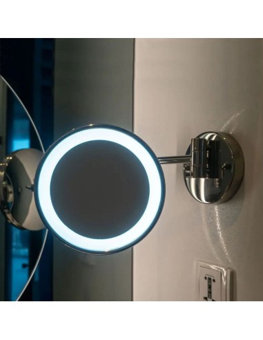 Specchio LED Rotondo 3W Double face Rotabile-prodotto in ambiente