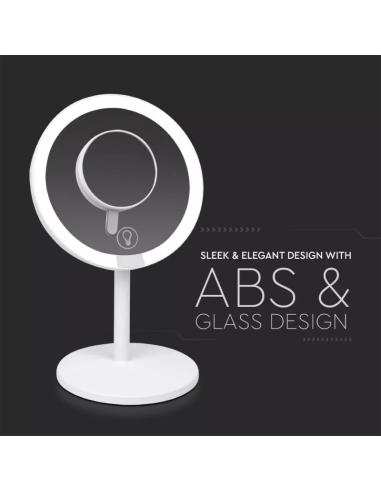 Specchio LED da Tavola ricaricabile 5W 6500k Bianco-preview 4638