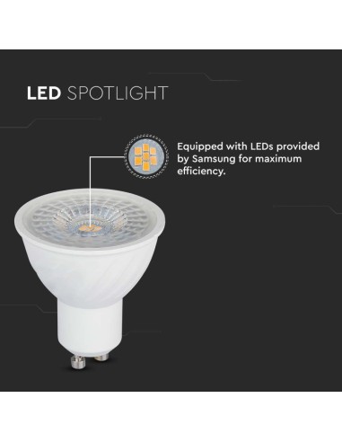 Faretto LED Chip Samsung GU10 6W 110 gradi 4000K-preview 5416