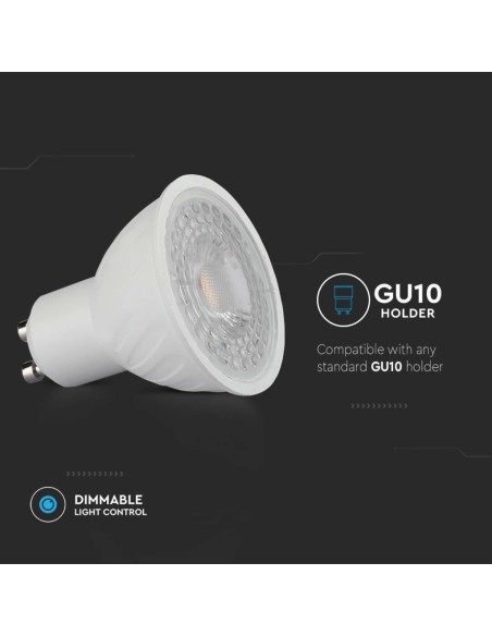 Faretto LED Chip Samsung GU10 6W 110 gradi 6400K-preview 5420