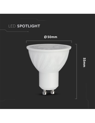 Faretto LED Chip Samsung GU10 6W 110 gradi 6400K-preview 5423