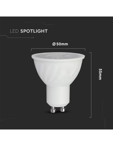Faretto LED Chip Samsung GU10 6W 110 gradi 6400K-preview 5423