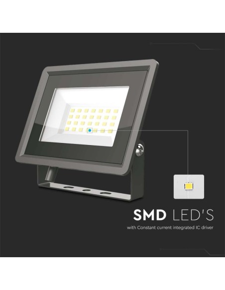 Faro LED SMD 20W F-Series Colore Nero 6400K IP65-preview 3411