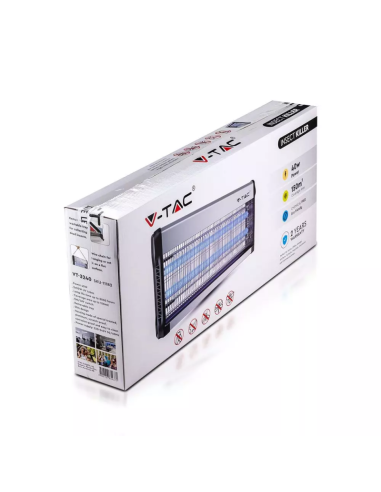 Zanzariera Elettrica con Tubi T8 UV 2*20W 150mq-preview 4857