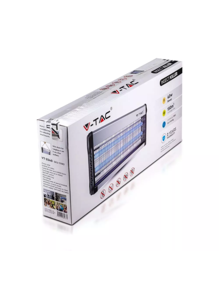 Zanzariera Elettrica con Tubi T8 UV 2*20W 150mq-preview 4857