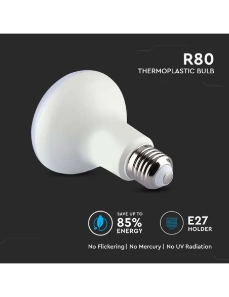 Lampadina LED Chip Samsung E27 11W R80 3000K-preview 5301