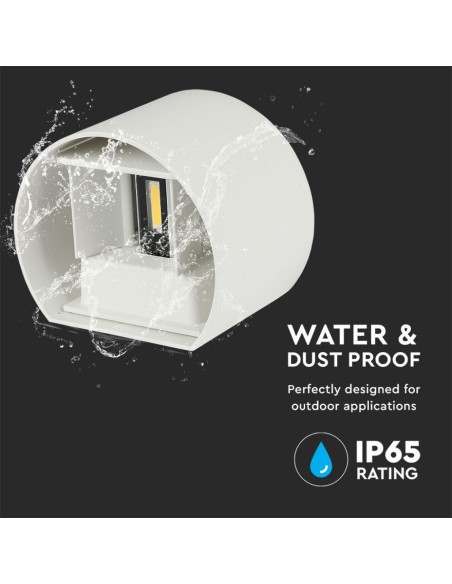 Lampada LED da Muro Arrotondata Doppio LED COB-preview74