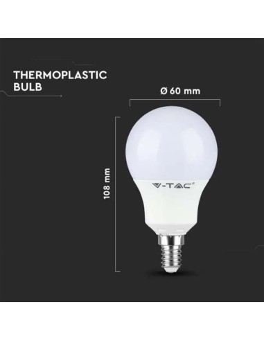 Lampadina LED Chip Samsung E14 8 5W A60 4000K-dimensioni