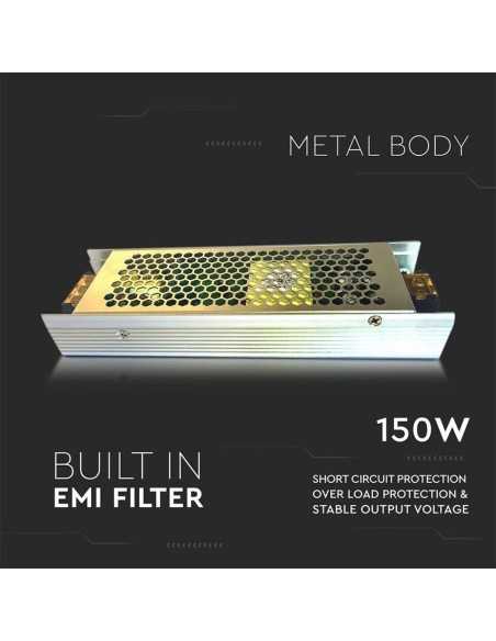 Alimentatore in Metallo 150W 24V 6.5A IP20-preview 2564
