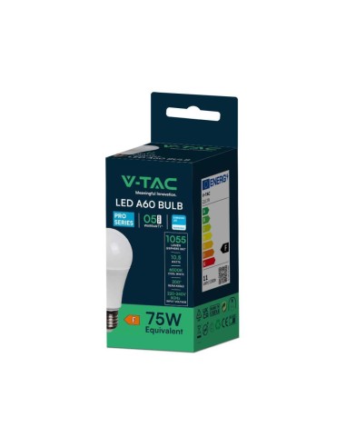 Lampadina LED Chip Samsung E27 10.5W A58 6400K-imballo