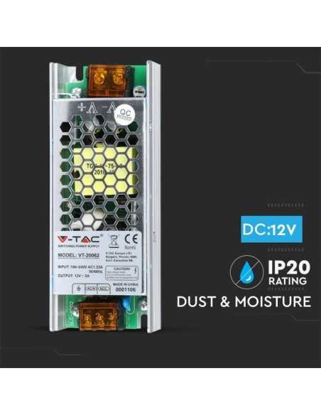 Alimentatore in Metallo 60W 12V 5A IP20-preview 2550