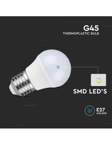 Lampadina LED E27 4 5W G45 6400K-preview 6908