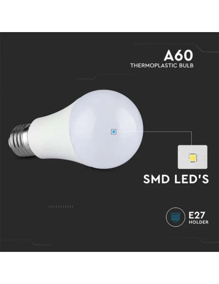 Lampadina LED E27 8 5W A60 3000K-preview 6872