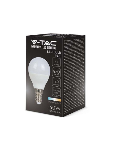 Lampadina LED E14 4 5W P45 4000K-imballo