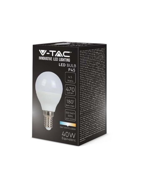 Lampadina LED E14 4 5W P45 6400K-imballo