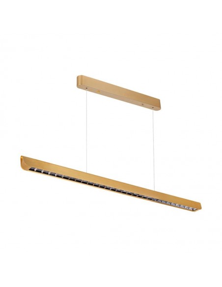 Lampada a sospensione lineare a LED da 36 W con lente tipo CCT: 3IN1 - Oro opaco