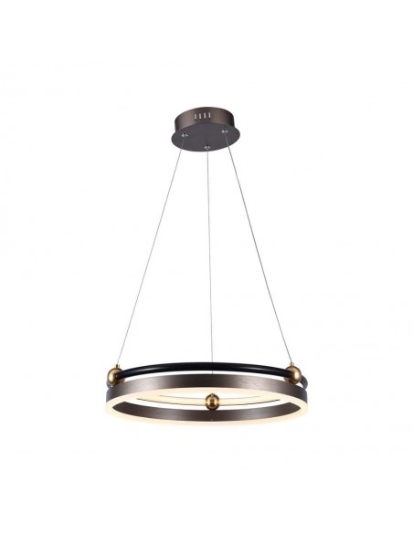 Lampada a sospensione LED di design da 20W Anello singolo 3000K Corpo caffè