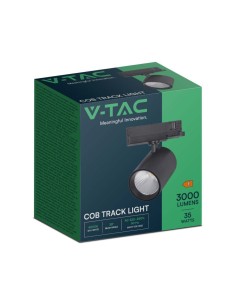 Faretto LED COB da Binario 35W Colore Nero 4000K 2