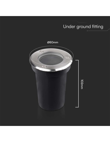 Portafaretto LED Segnapasso a Cilindro (Max 35W) Rotondo Colore Nero IP67