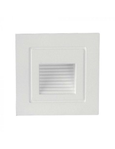 Faretto LED Segnapasso Quadrato Montaggio a Incasso 3W Colore Bianco 3000K IP65
