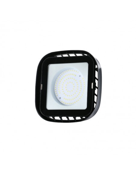 10042-Campana LED SMD Industriale  Quadrata Colore Nero  -1