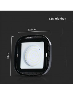 10042-Campana LED SMD Industriale  Quadrata Colore Nero  -1 2